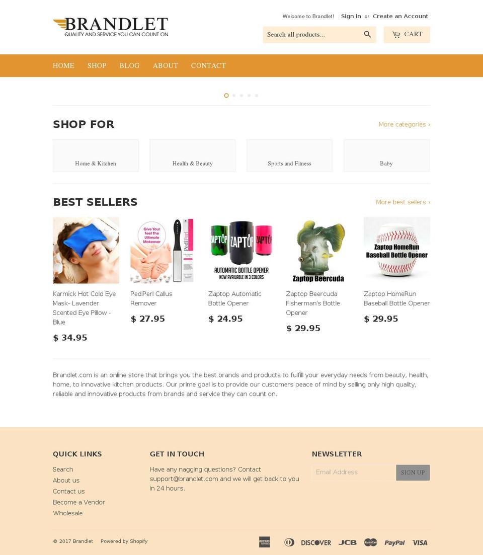 brandlet.com shopify website screenshot
