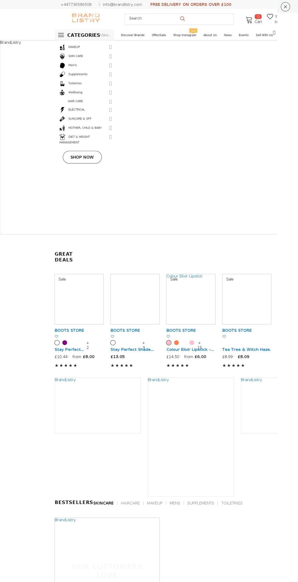 brandlistry.com shopify website screenshot