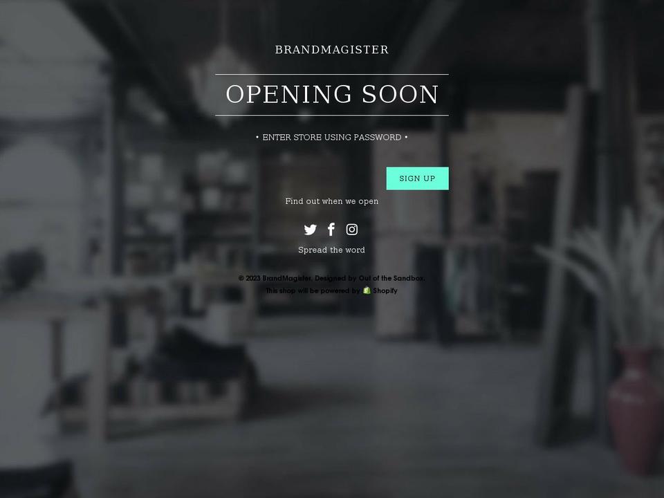 brandmagister.myshopify.com shopify website screenshot