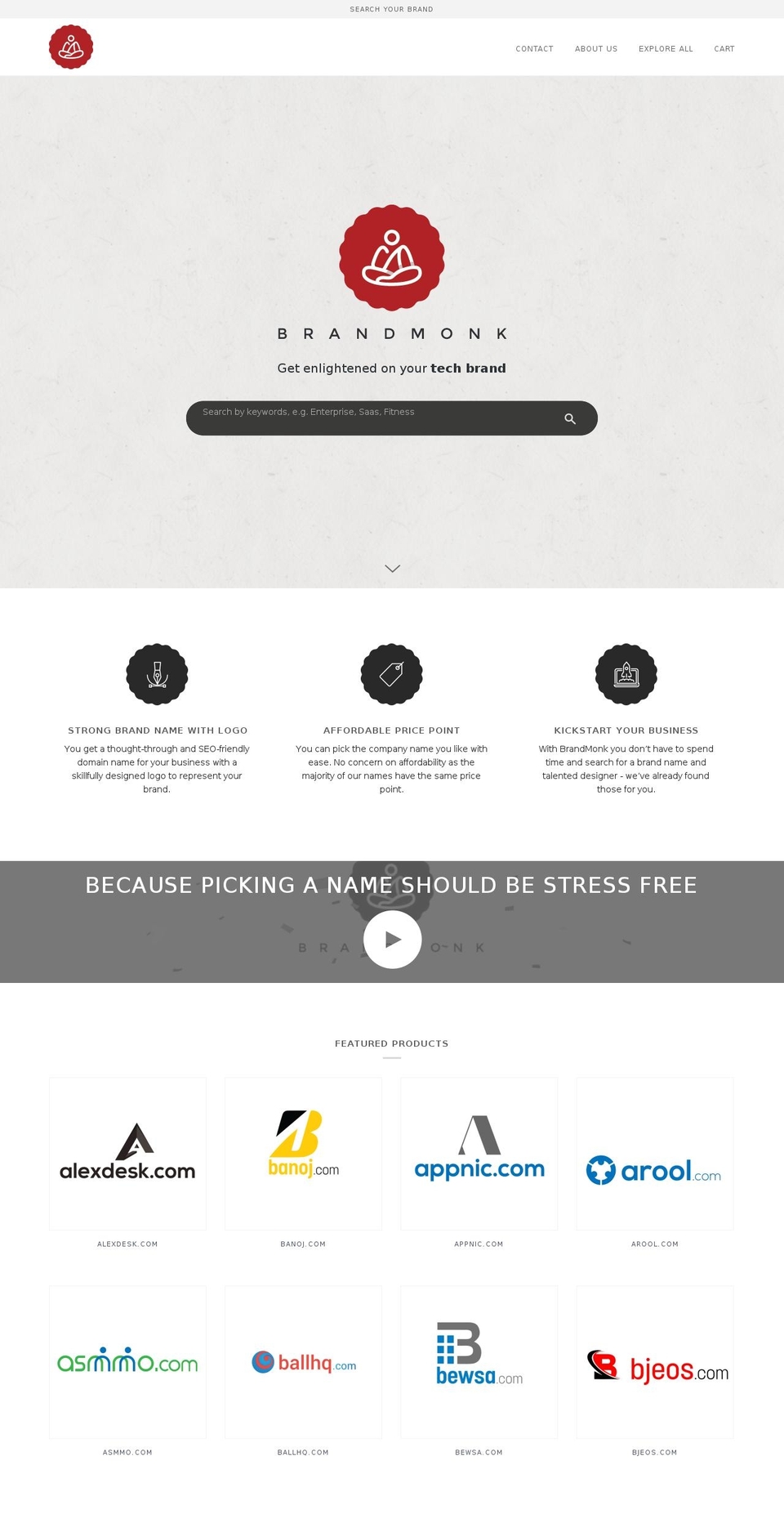 brandmonk.com — Shopify storefront screenshot