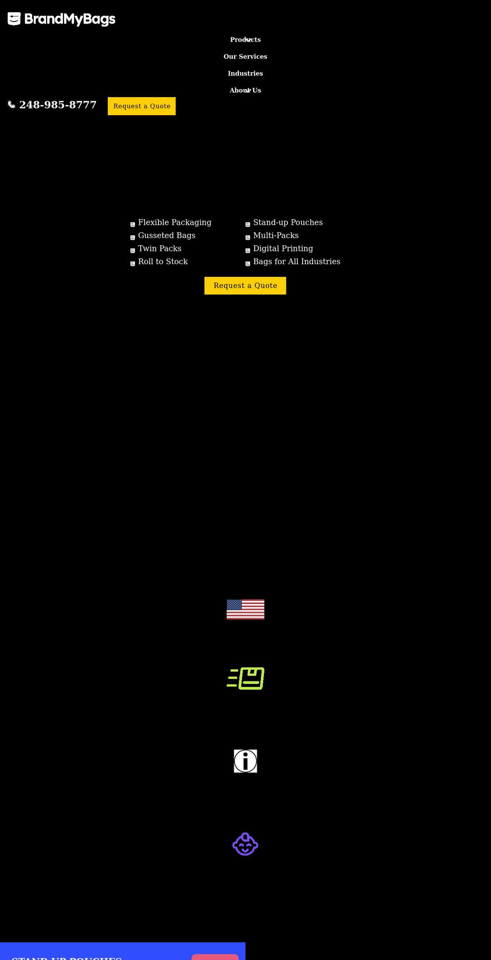 brandmybags.com shopify website screenshot