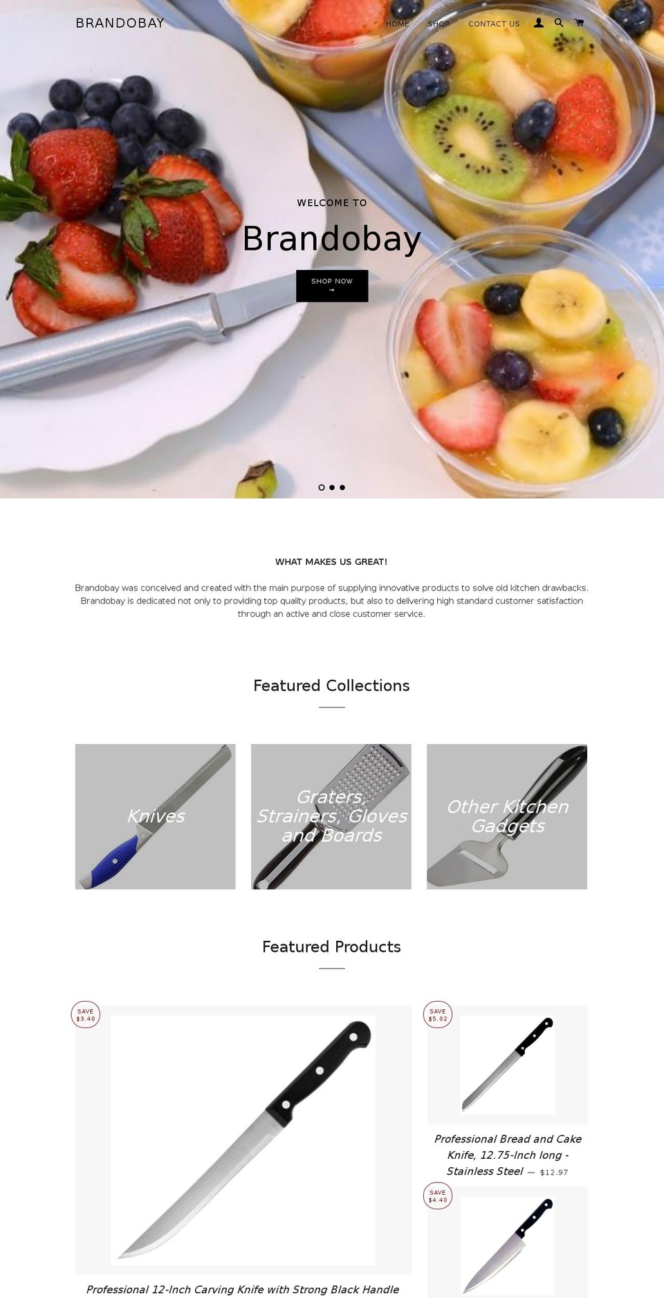 brandobay.com — Shopify storefront screenshot