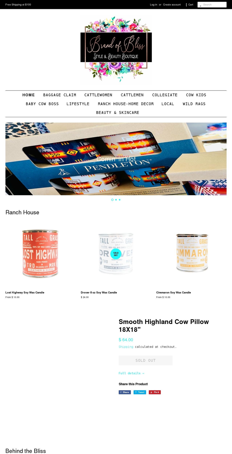 brandofbliss.com shopify website screenshot