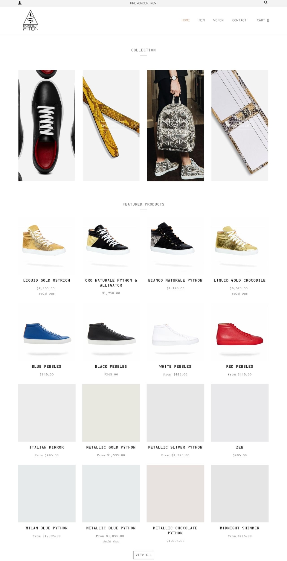 brandolinipiton.com shopify website screenshot