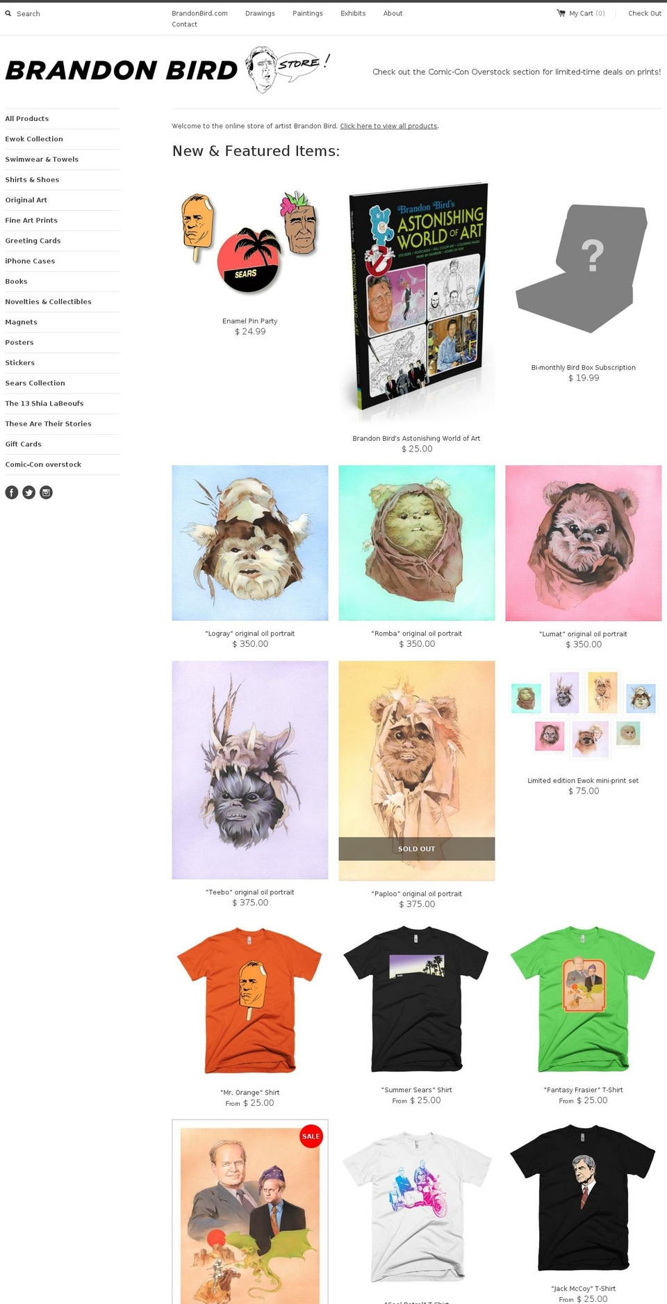 brandonbird.myshopify.com shopify website screenshot