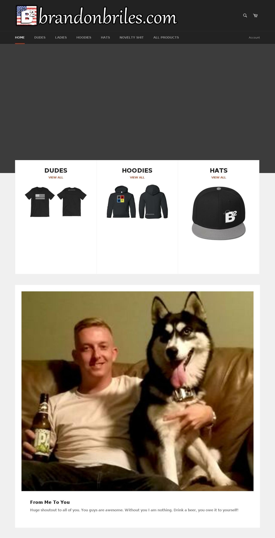 brandonbriles.com — Shopify storefront screenshot