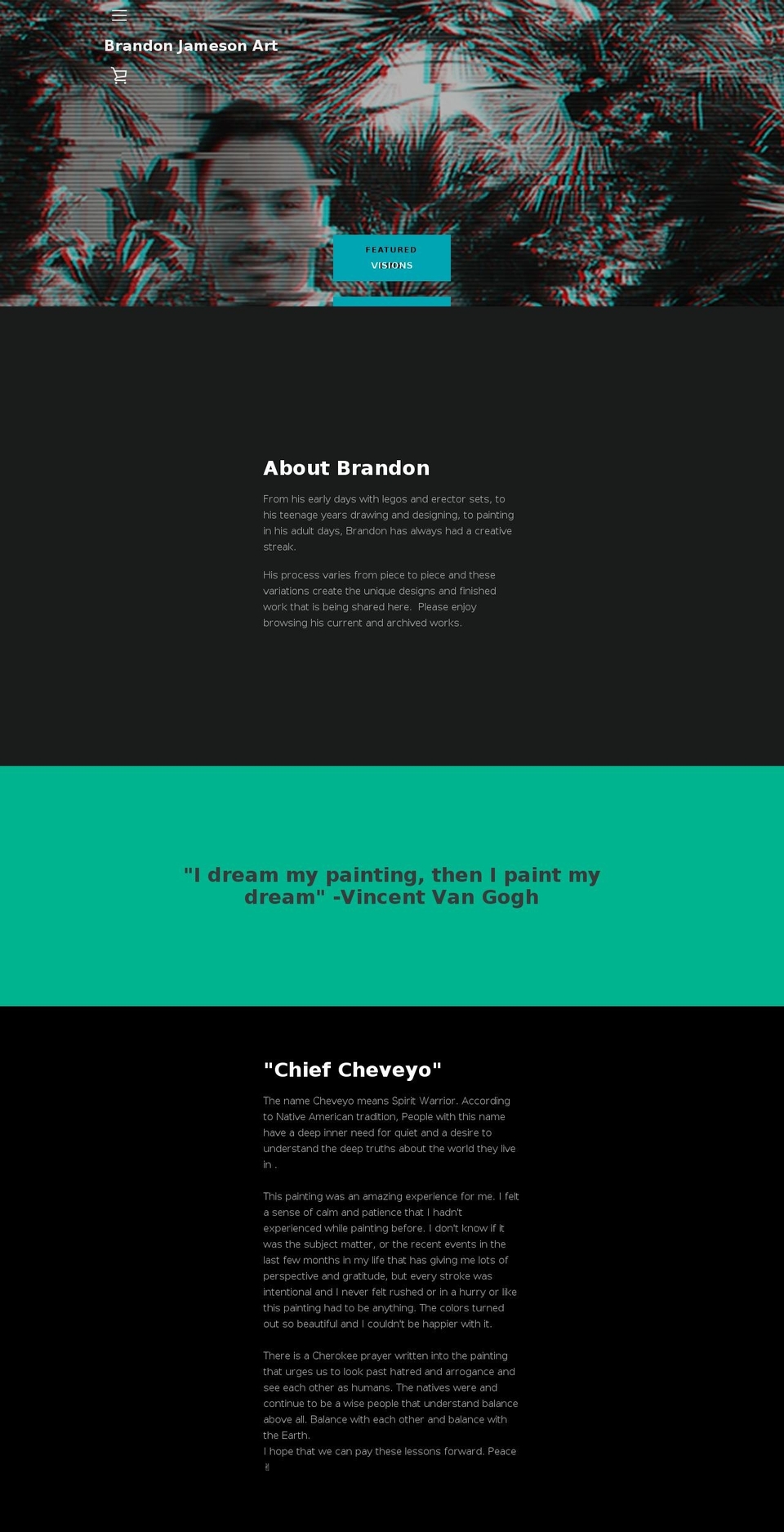 brandonjamesonart.com — Shopify storefront screenshot