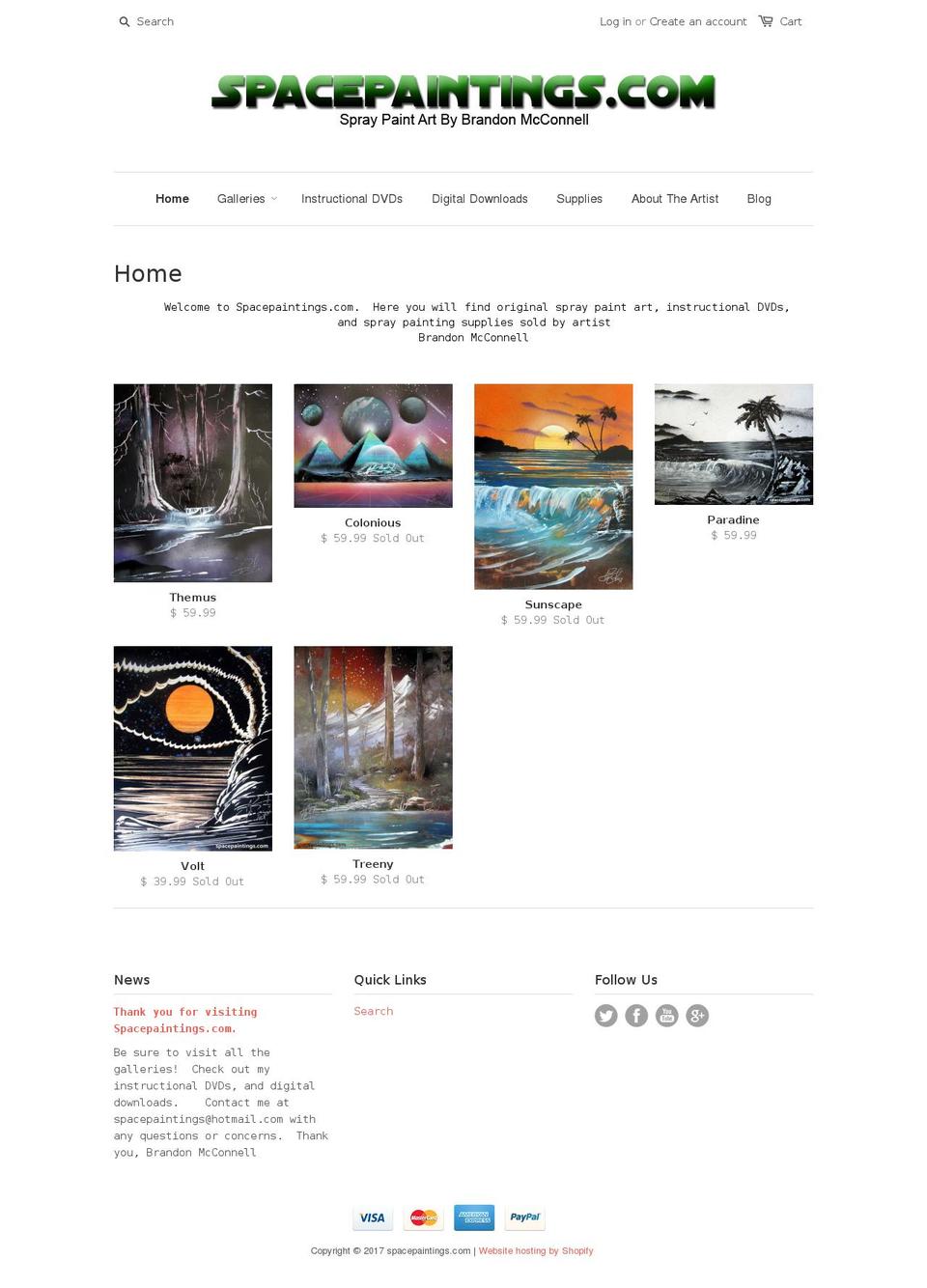brandonmcconnell.com shopify website screenshot