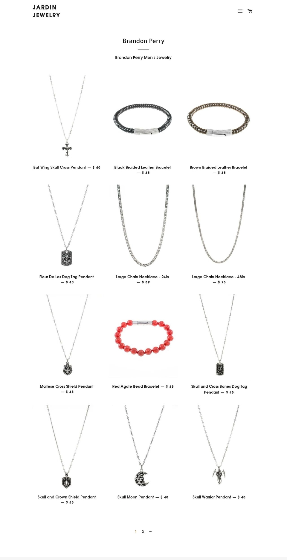 brandonperryny.com shopify website screenshot
