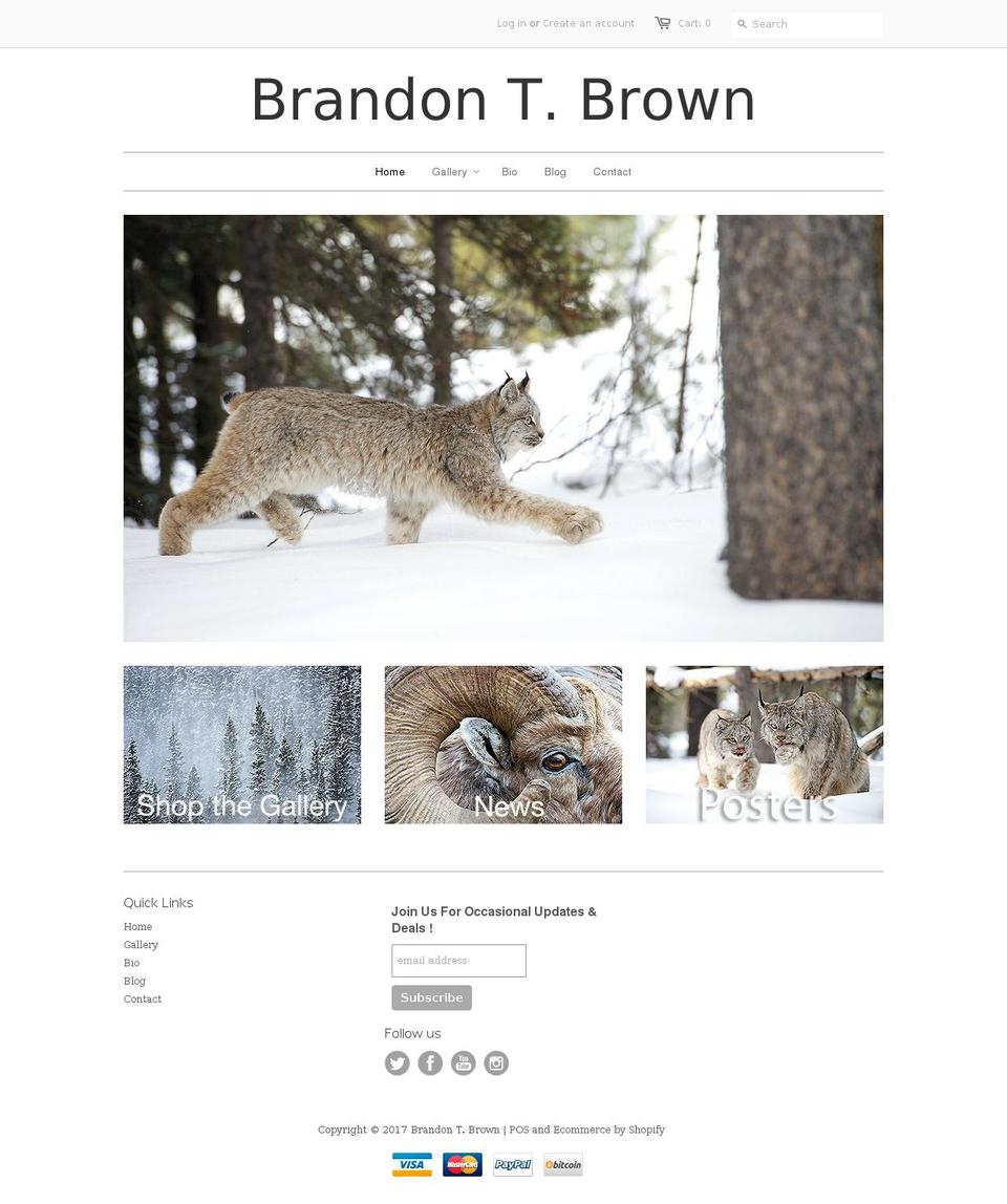 brandontbrown.com shopify website screenshot
