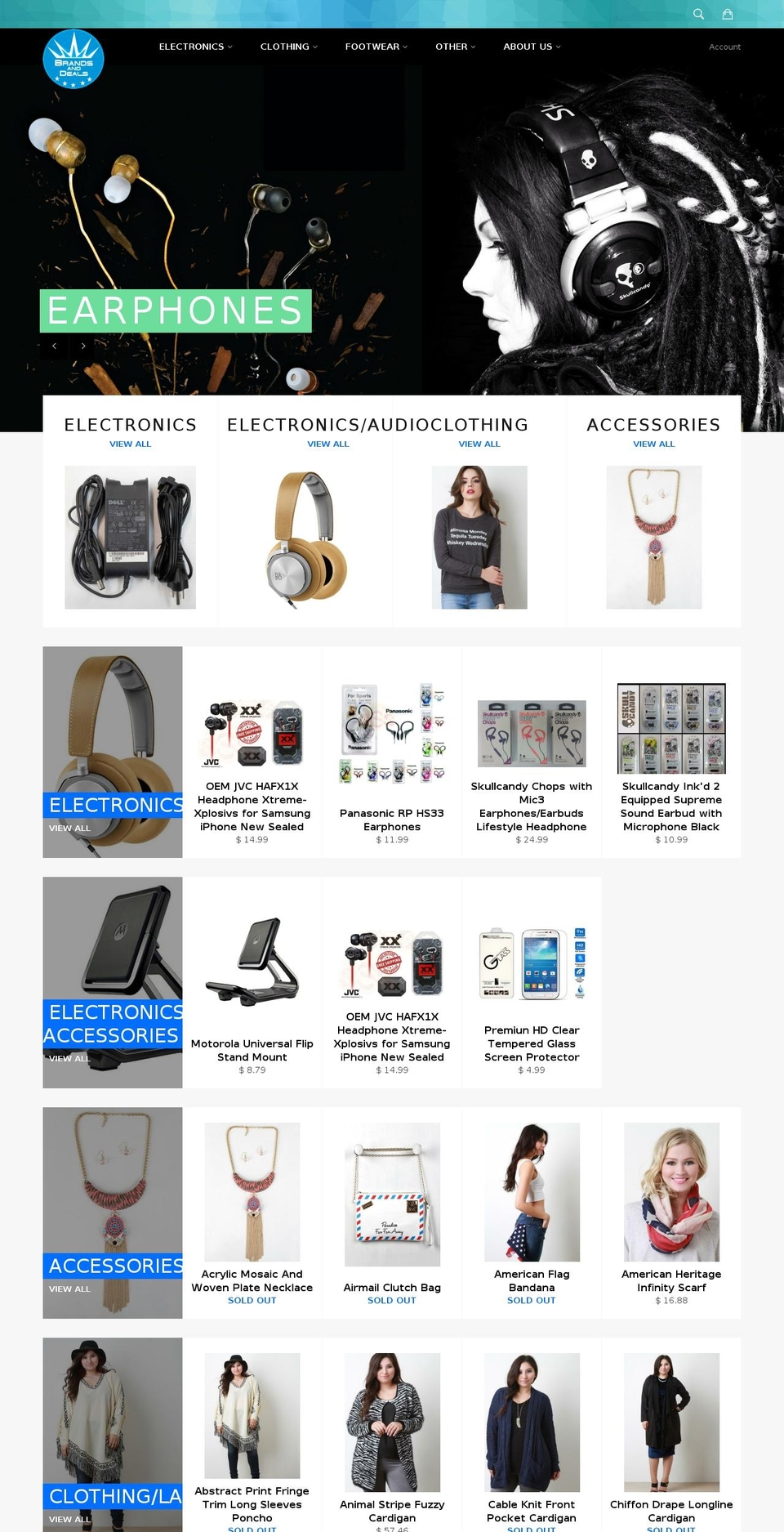 brandsandeals.com shopify website screenshot