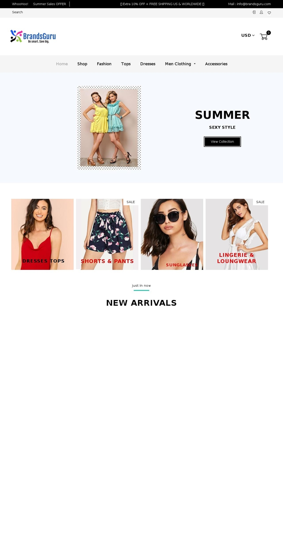 glam Shopify theme site example brandsguru.com