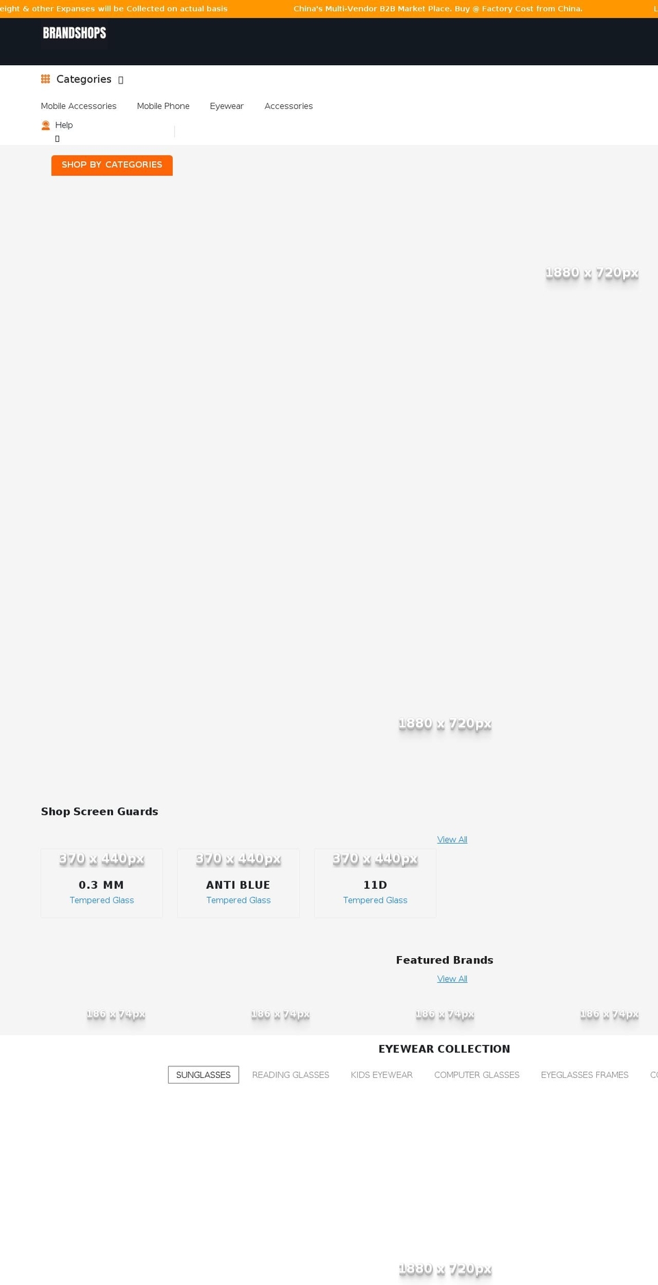 brandshops.com shopify website screenshot