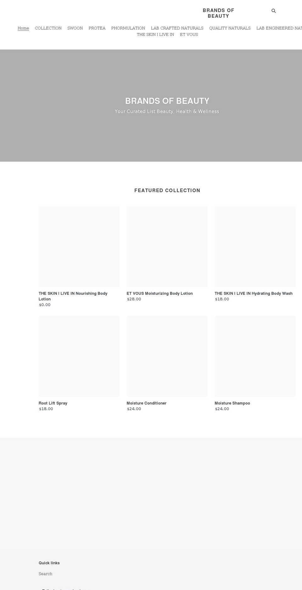 brandsofbeauty.com shopify website screenshot
