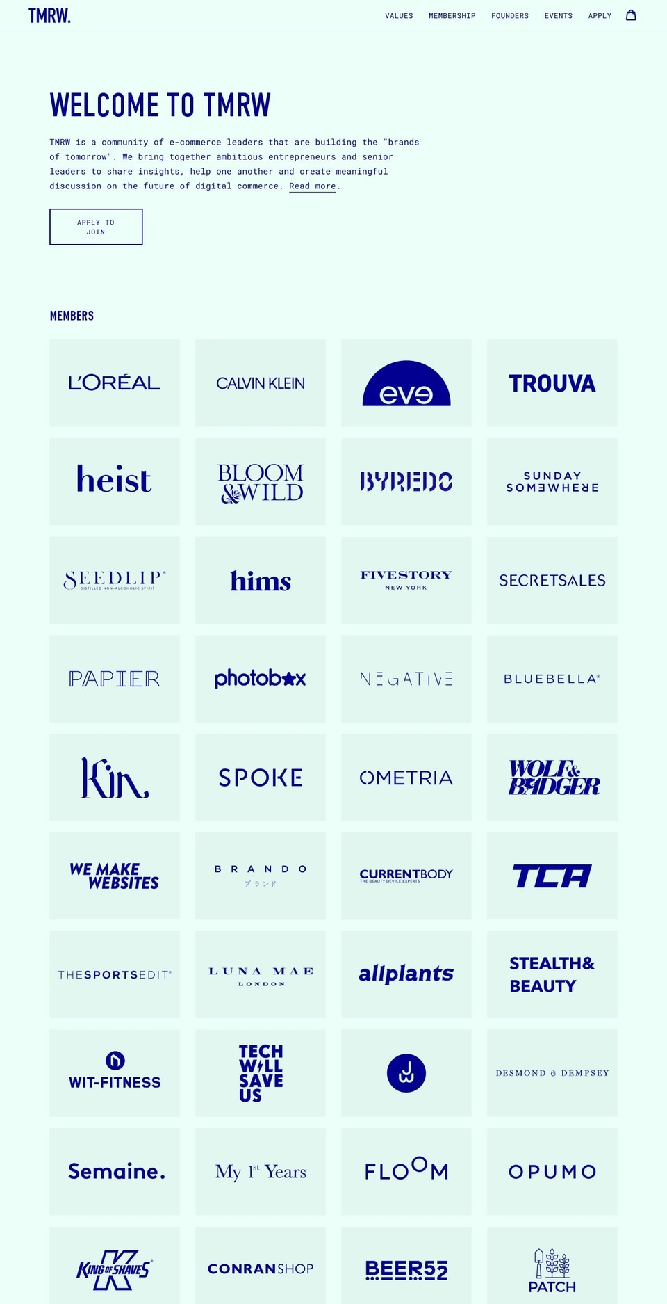 brandsoftmrw.com — Shopify storefront screenshot