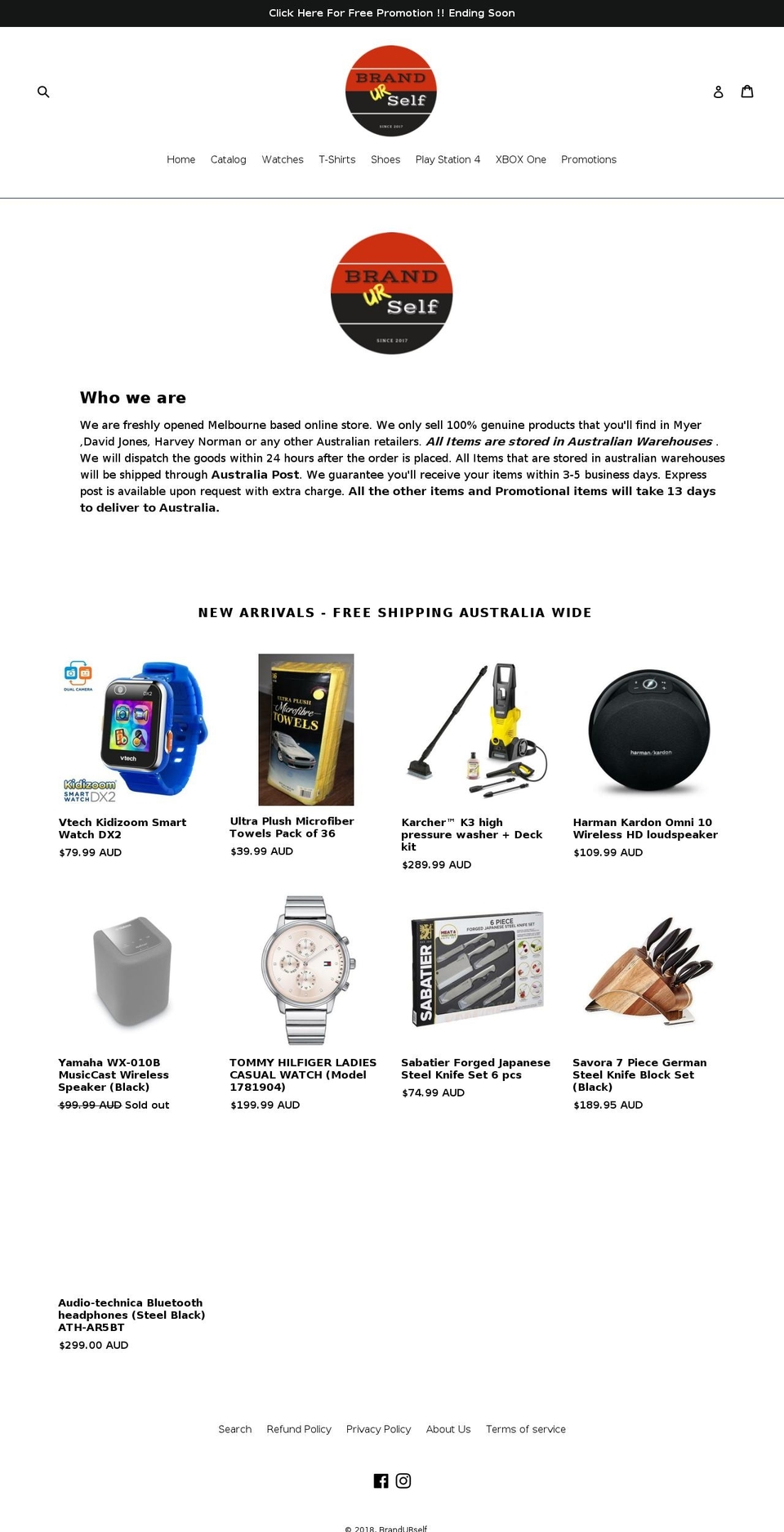 brandurself.com.au shopify website screenshot