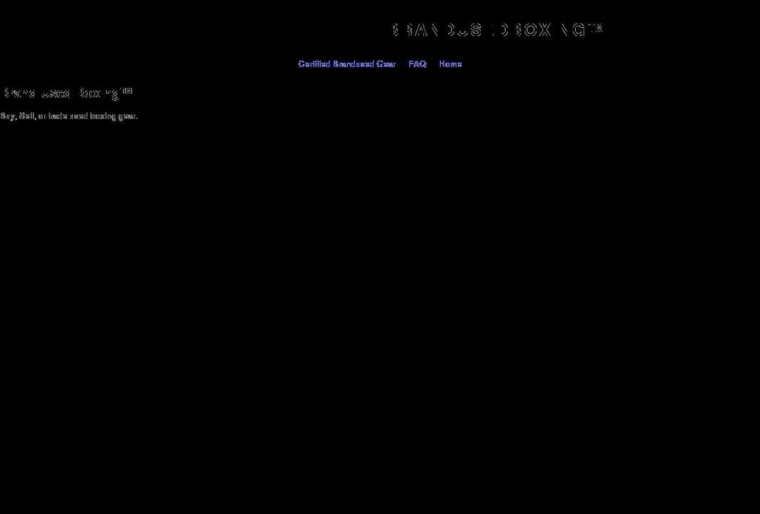 brandusedboxing.com shopify website screenshot
