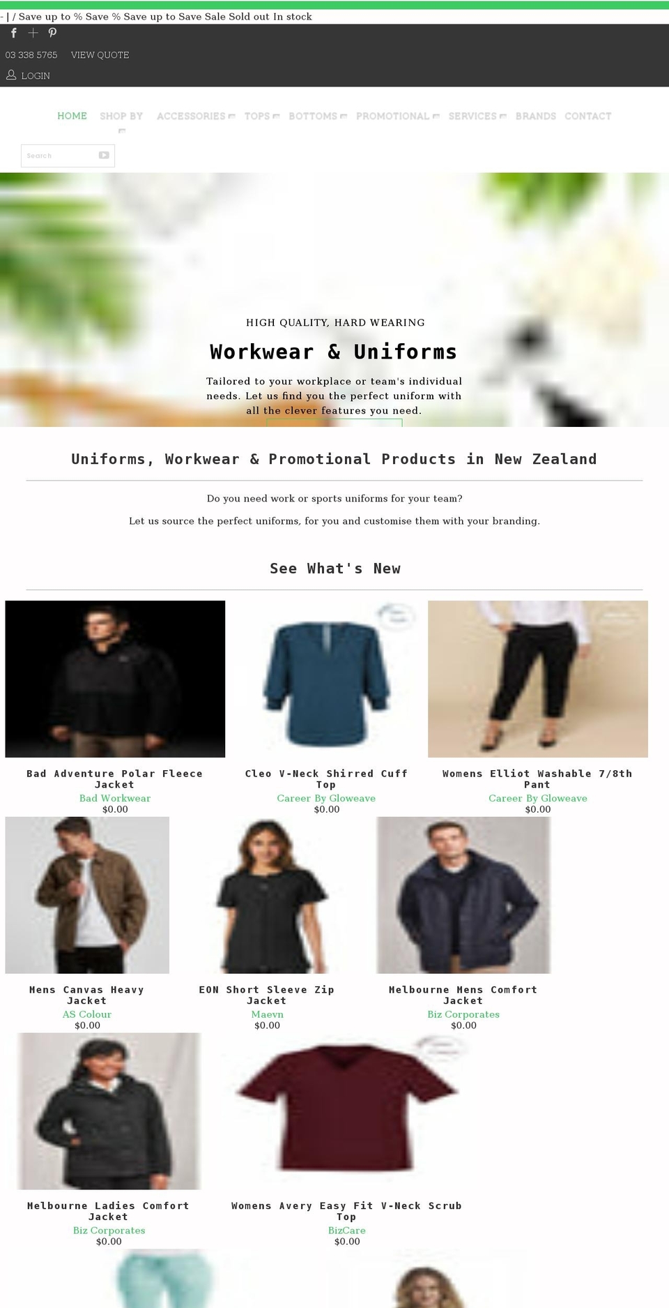 brandwear.co.nz shopify website screenshot