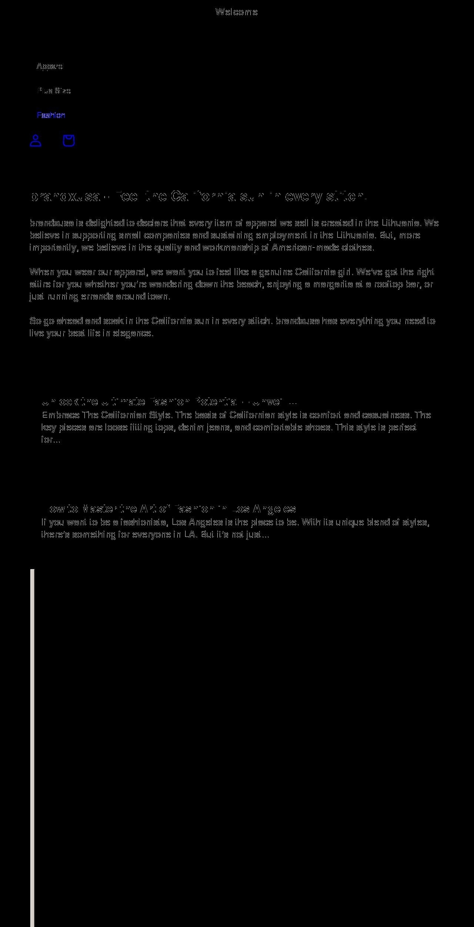 brandxusa.com shopify website screenshot