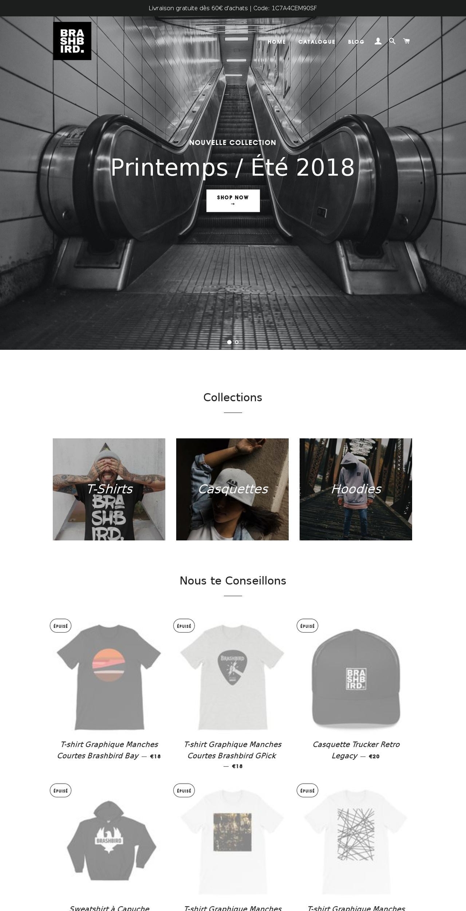 brashbird.com shopify website screenshot