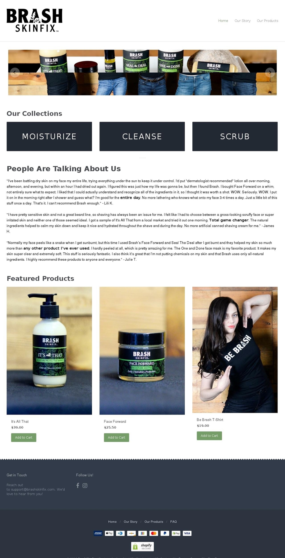 brashskinfix.com — Shopify storefront screenshot