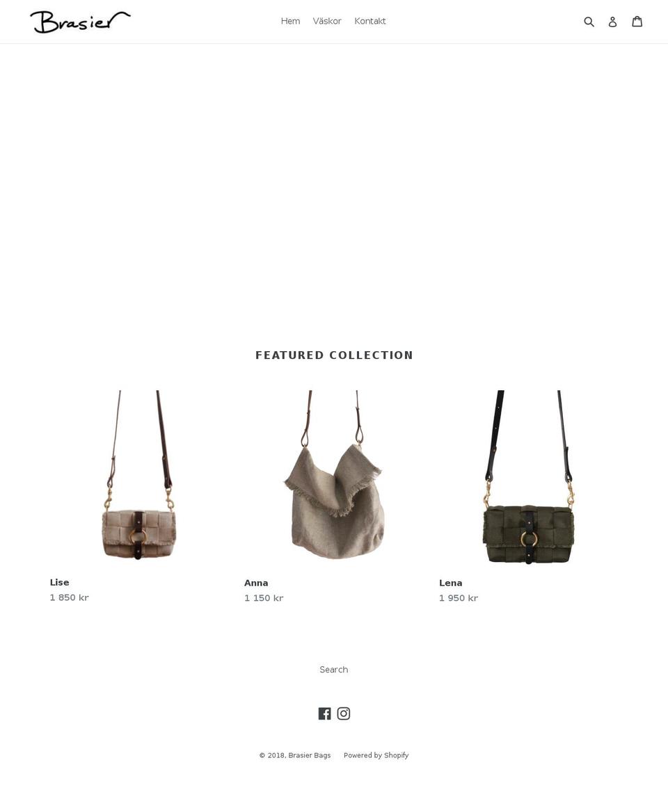 brasier.se shopify website screenshot