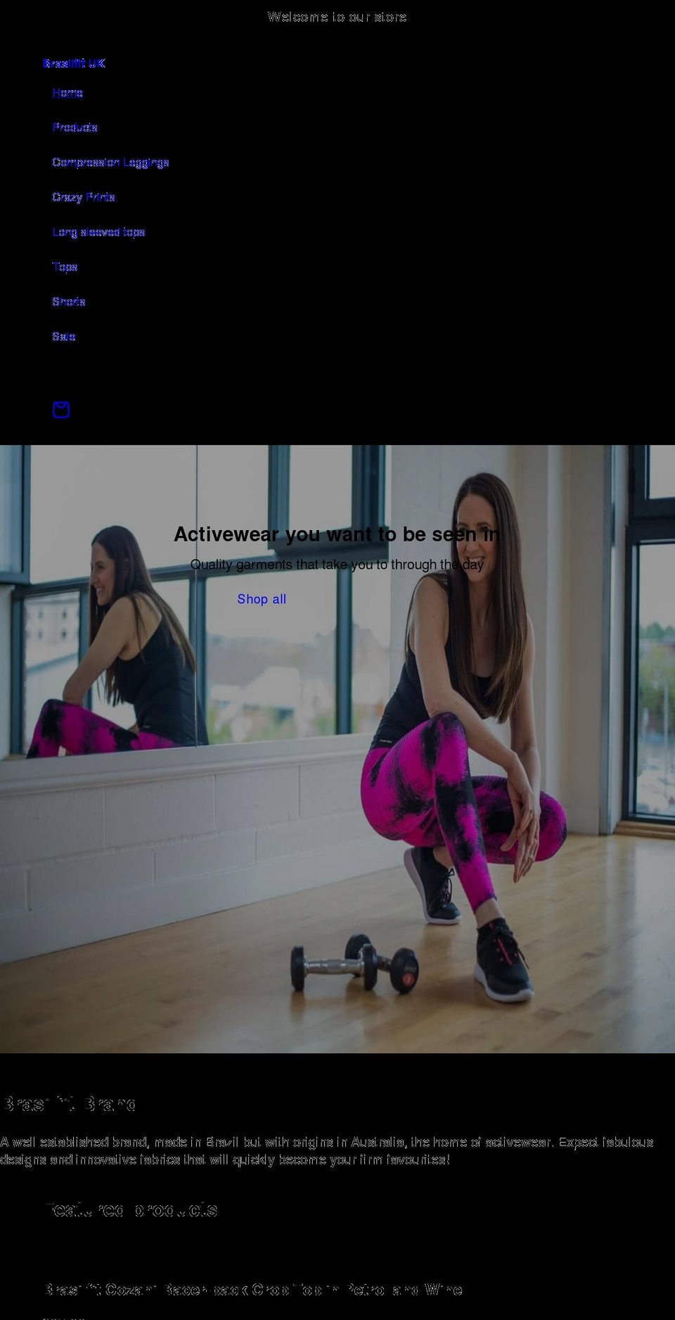 brasilfit.co.uk shopify website screenshot