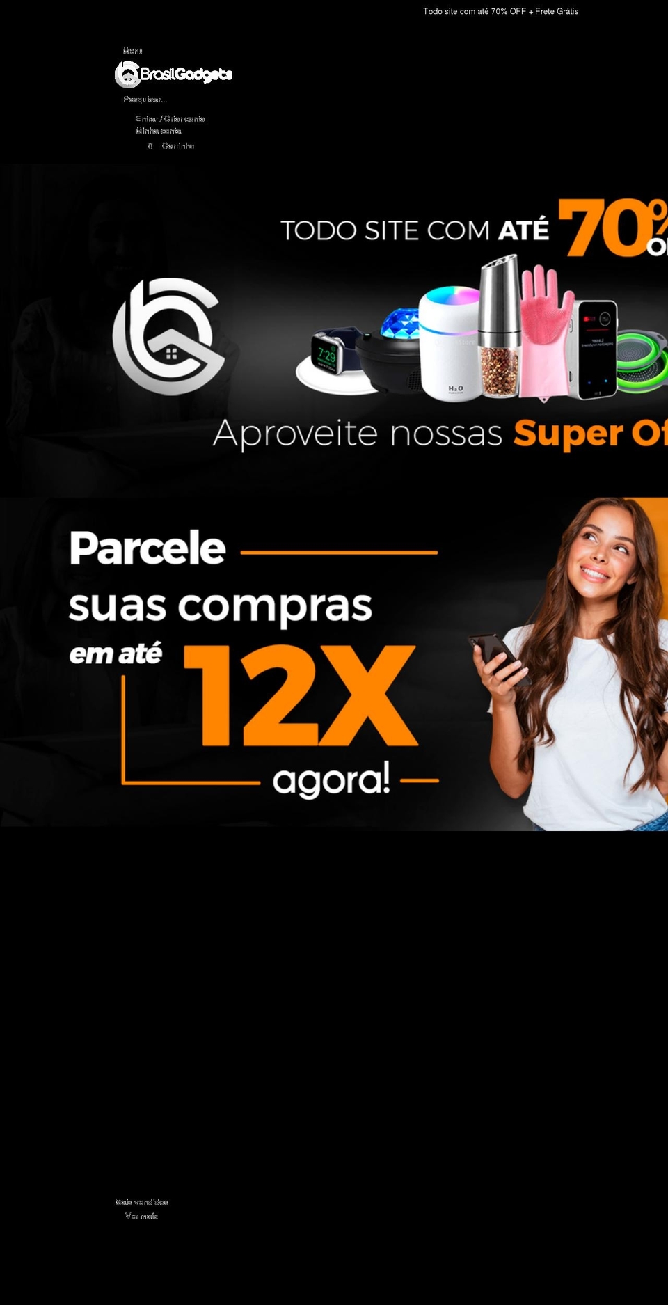 brasilgadgets.com shopify website screenshot