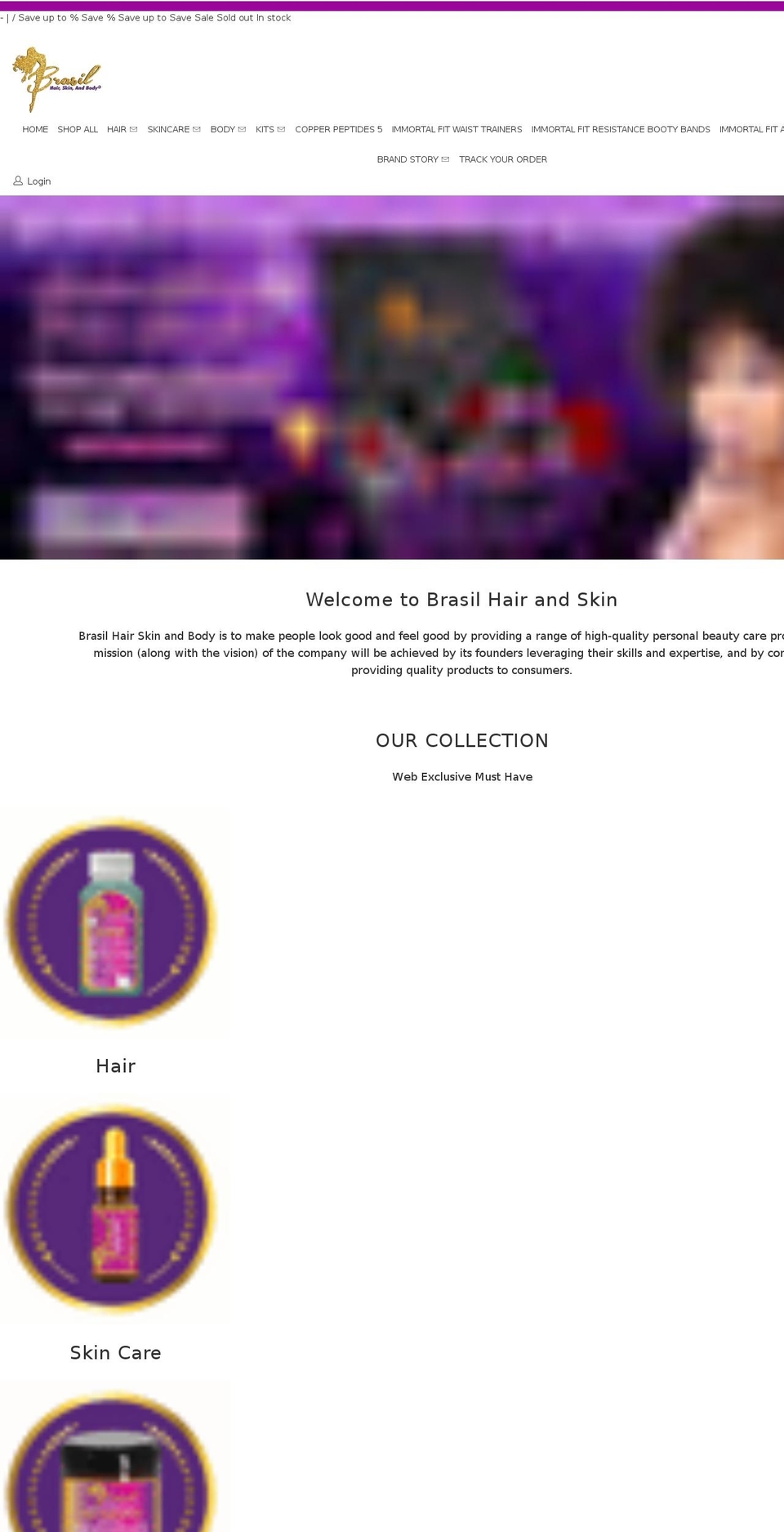 brasilhairandskin.com shopify website screenshot