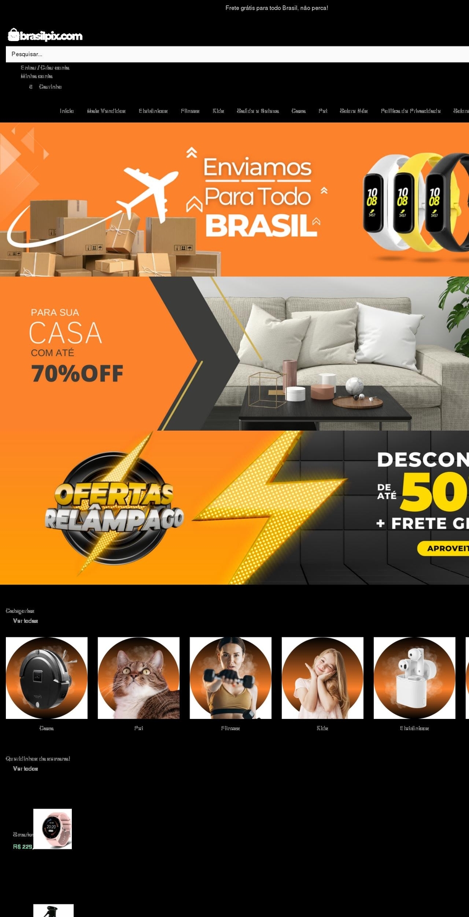 brasilpix.com shopify website screenshot