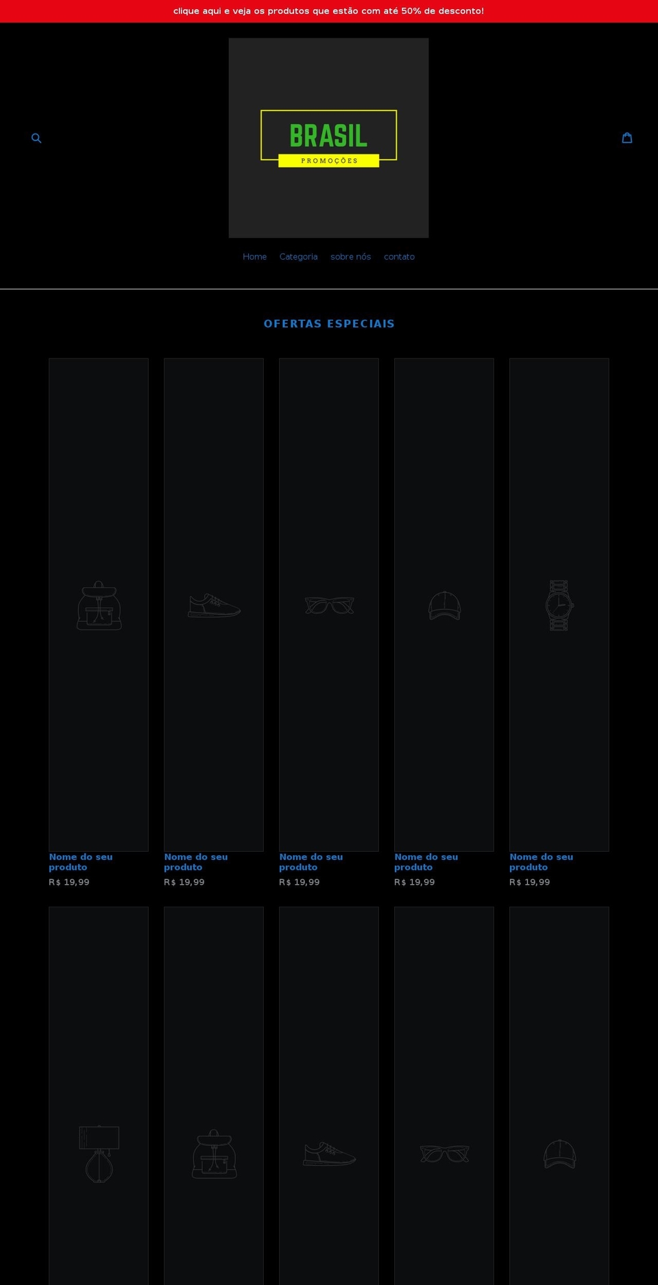 brasilpromocoes.com — Shopify storefront screenshot