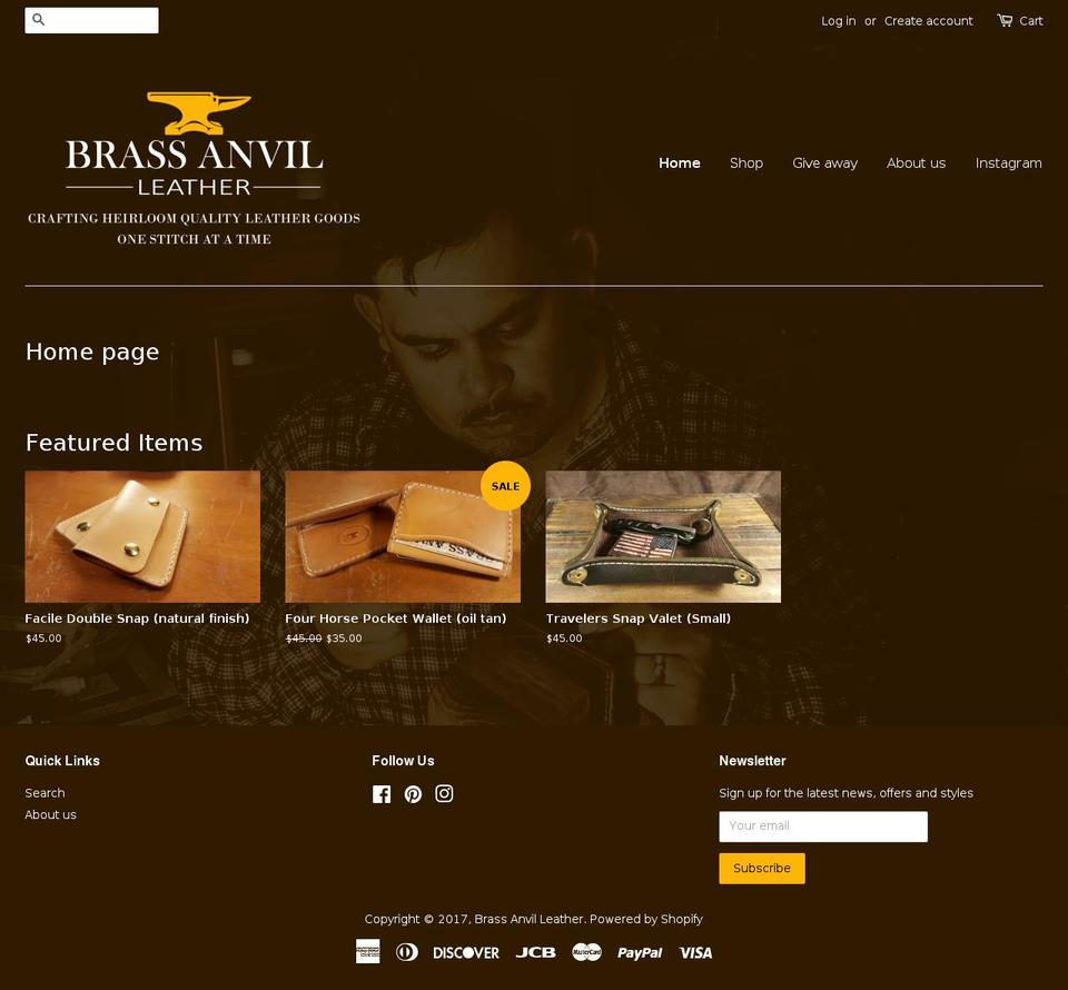 brassanvil.com shopify website screenshot