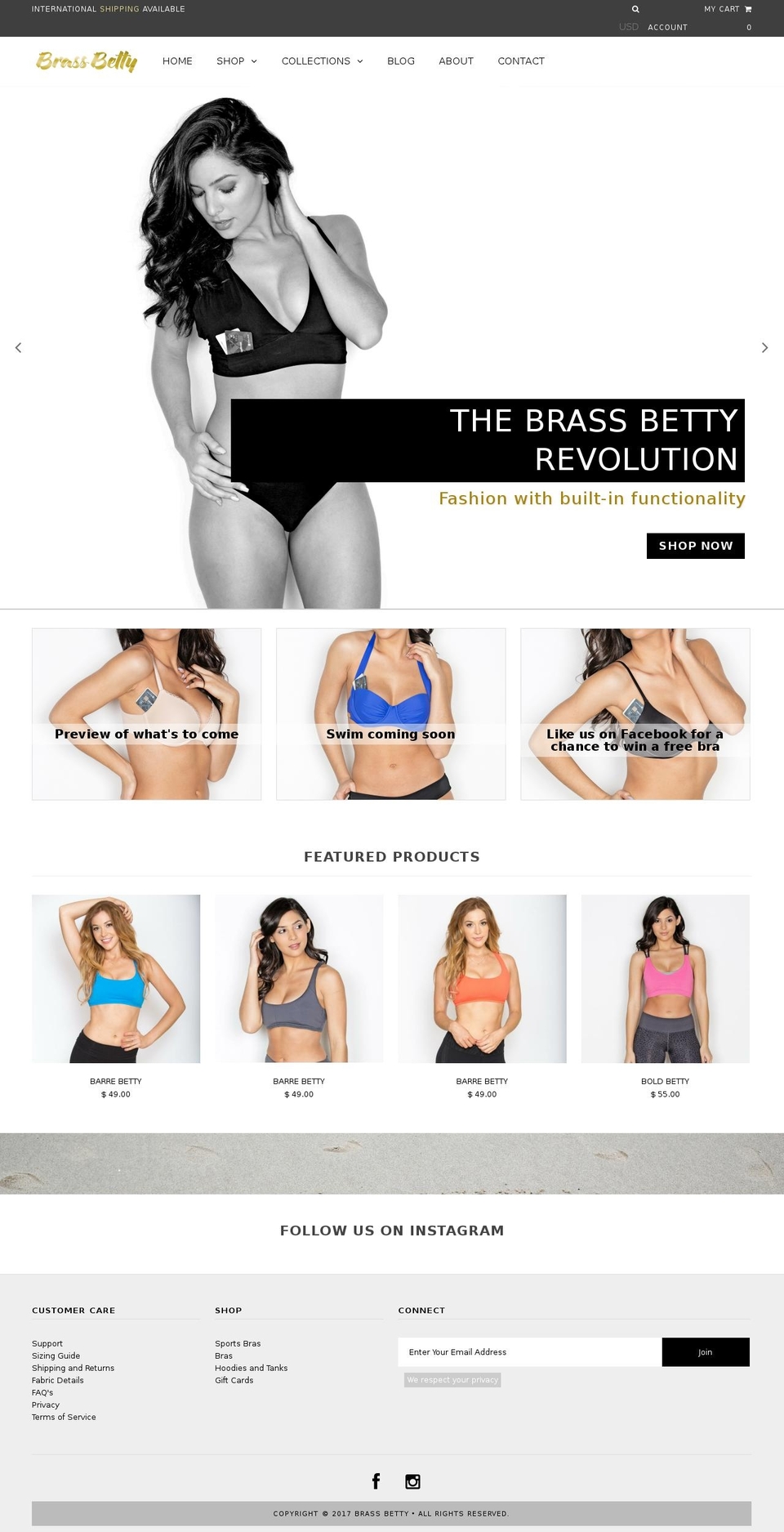 brassbetty.com shopify website screenshot