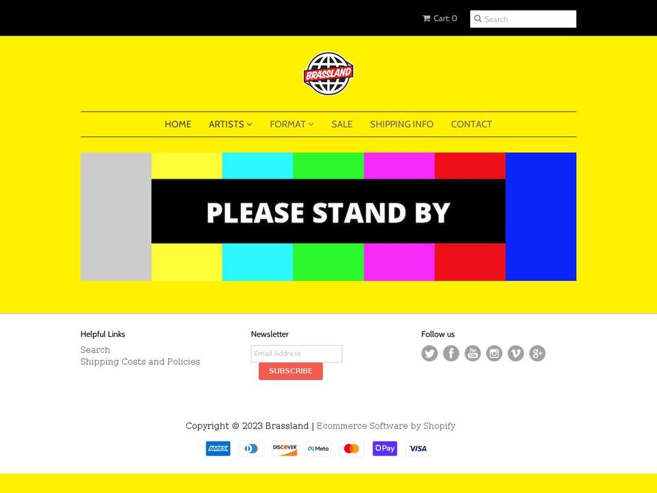 brassland.myshopify.com shopify website screenshot
