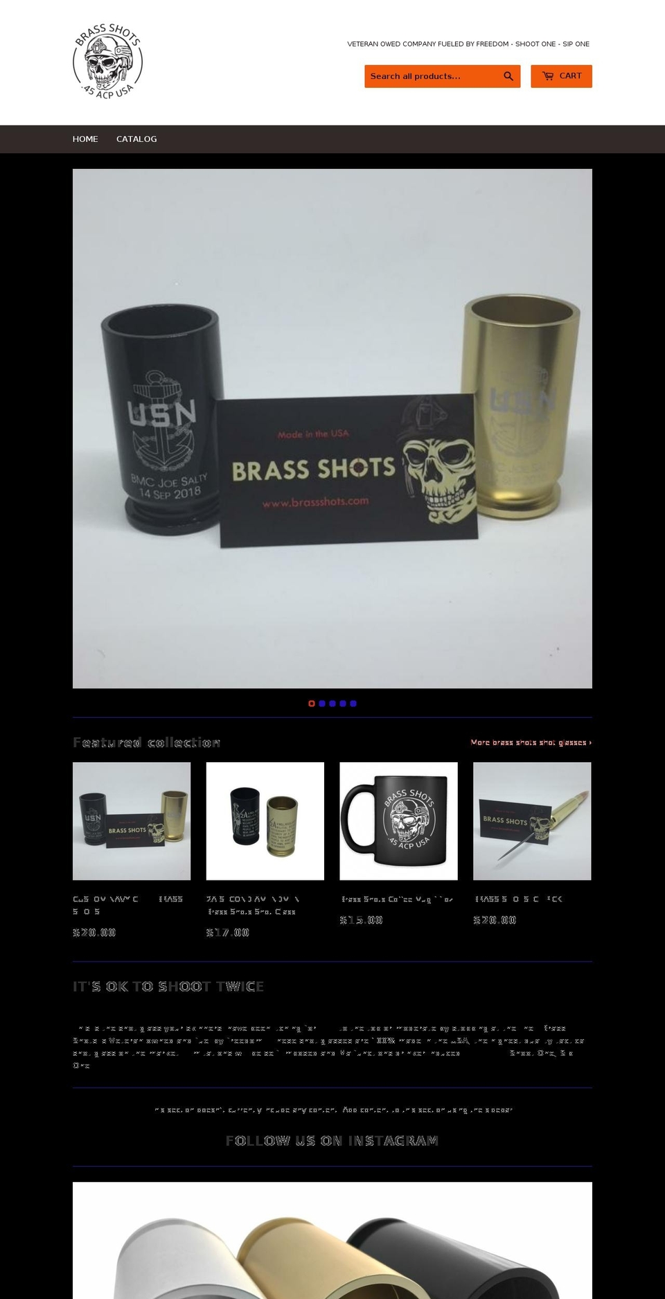 brassshots.com — Shopify storefront screenshot