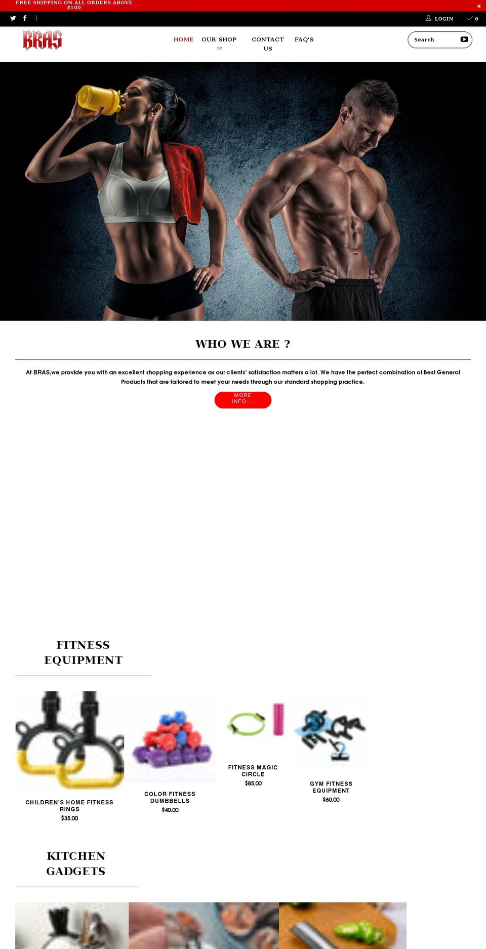 BRAS Shopify theme site example brasstore.net