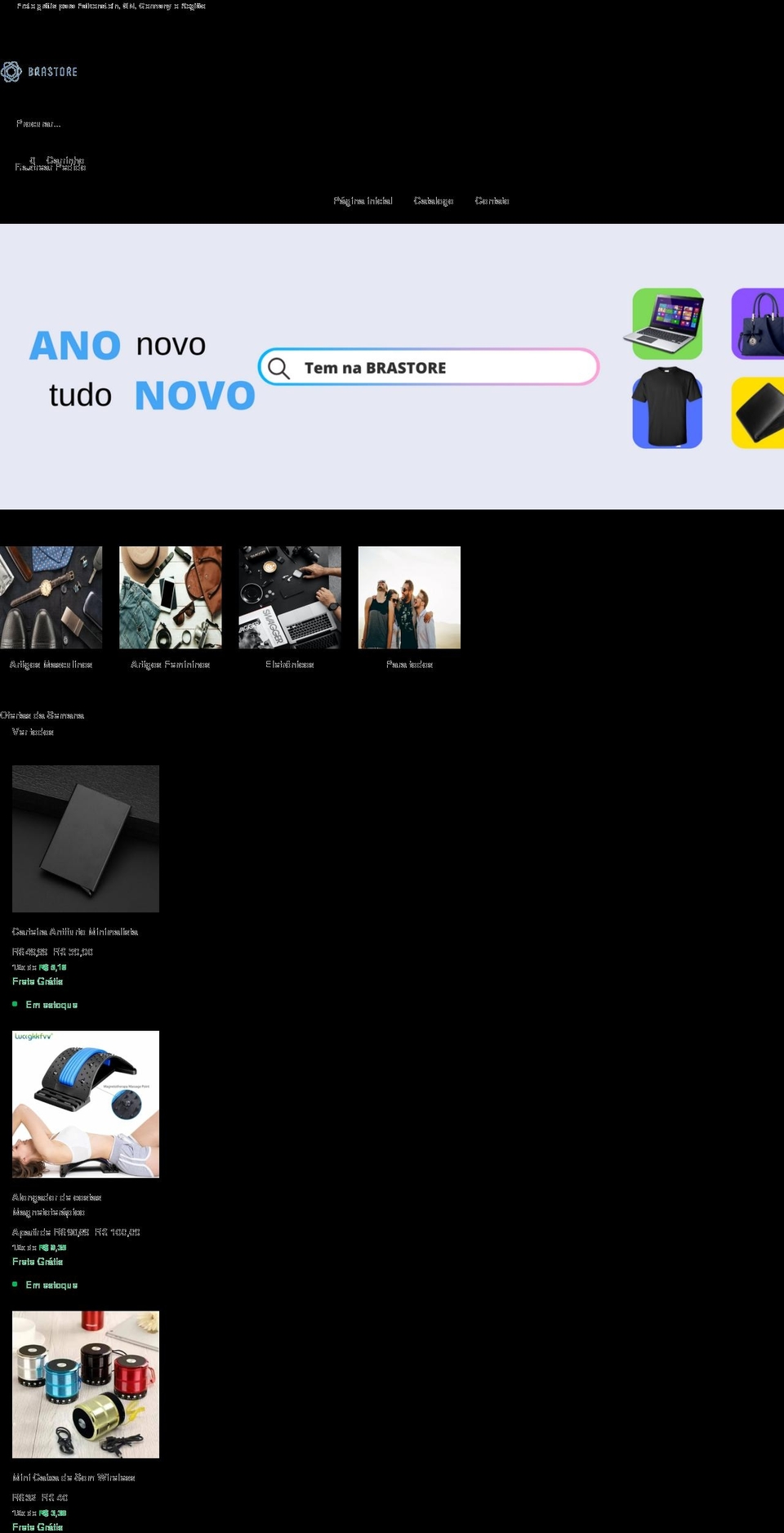 Loja vencedora Shopify theme site example brastore.net