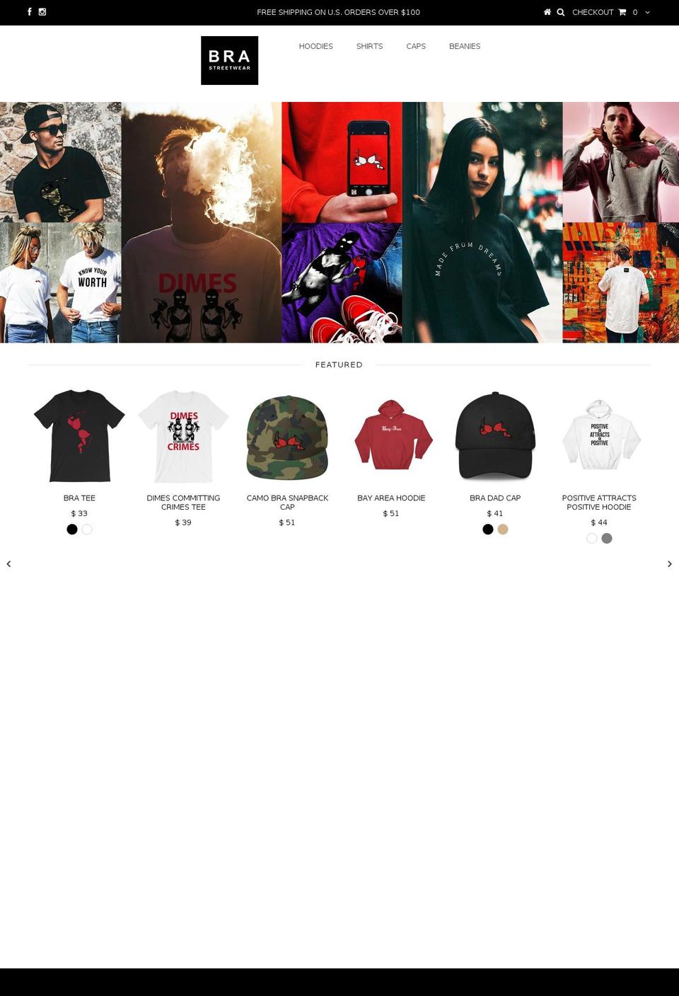 brastreetwear.com shopify website screenshot