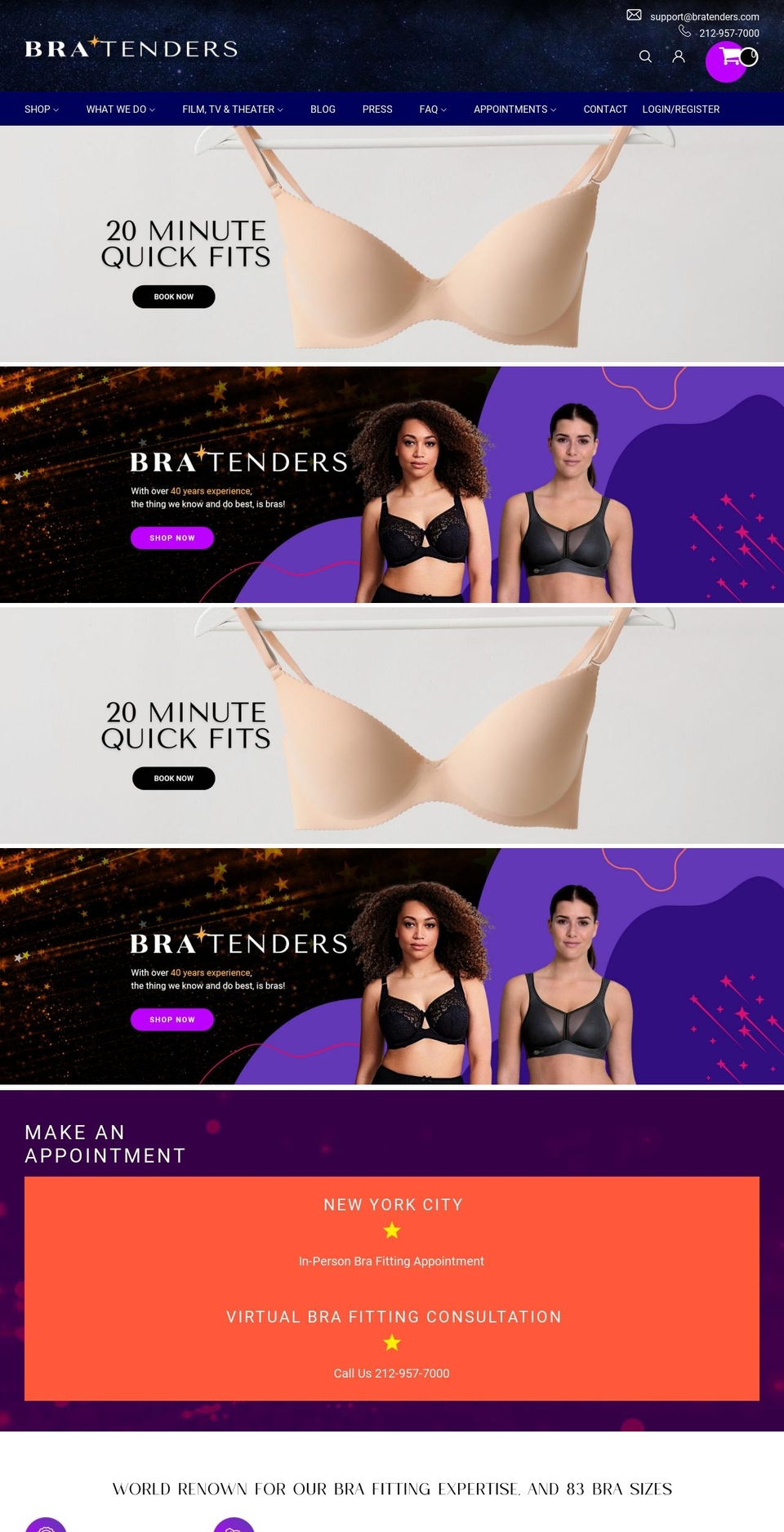 bratenders.com shopify website screenshot