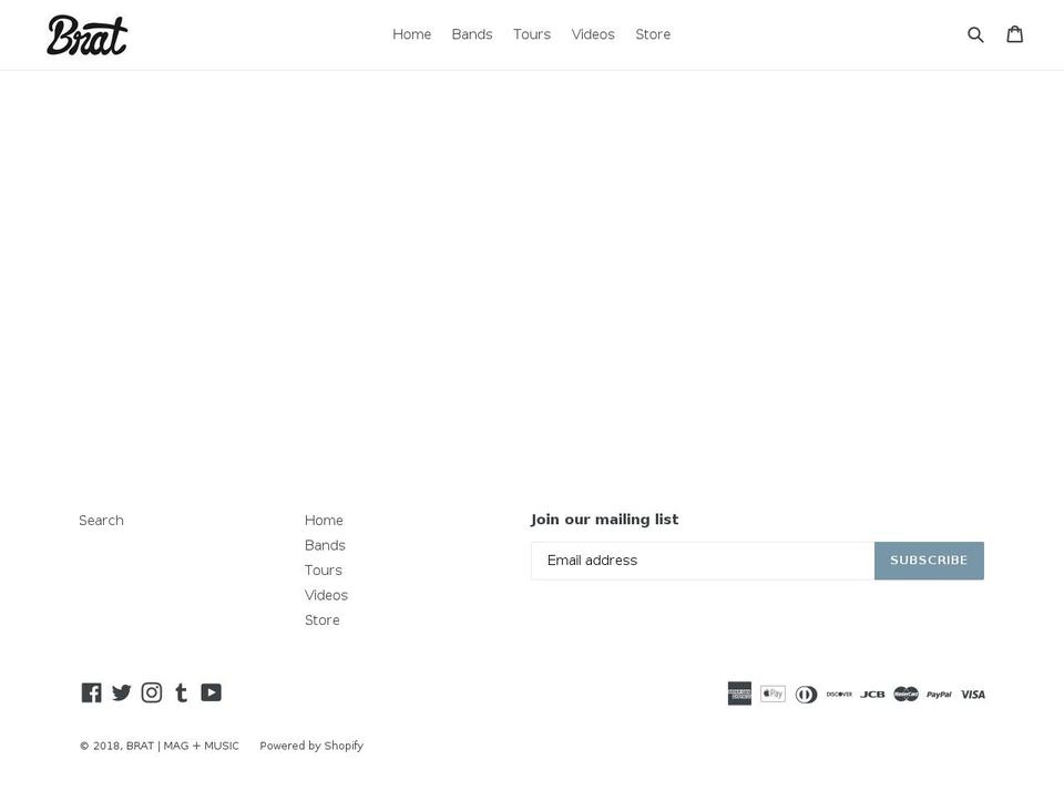 bratmag.com shopify website screenshot