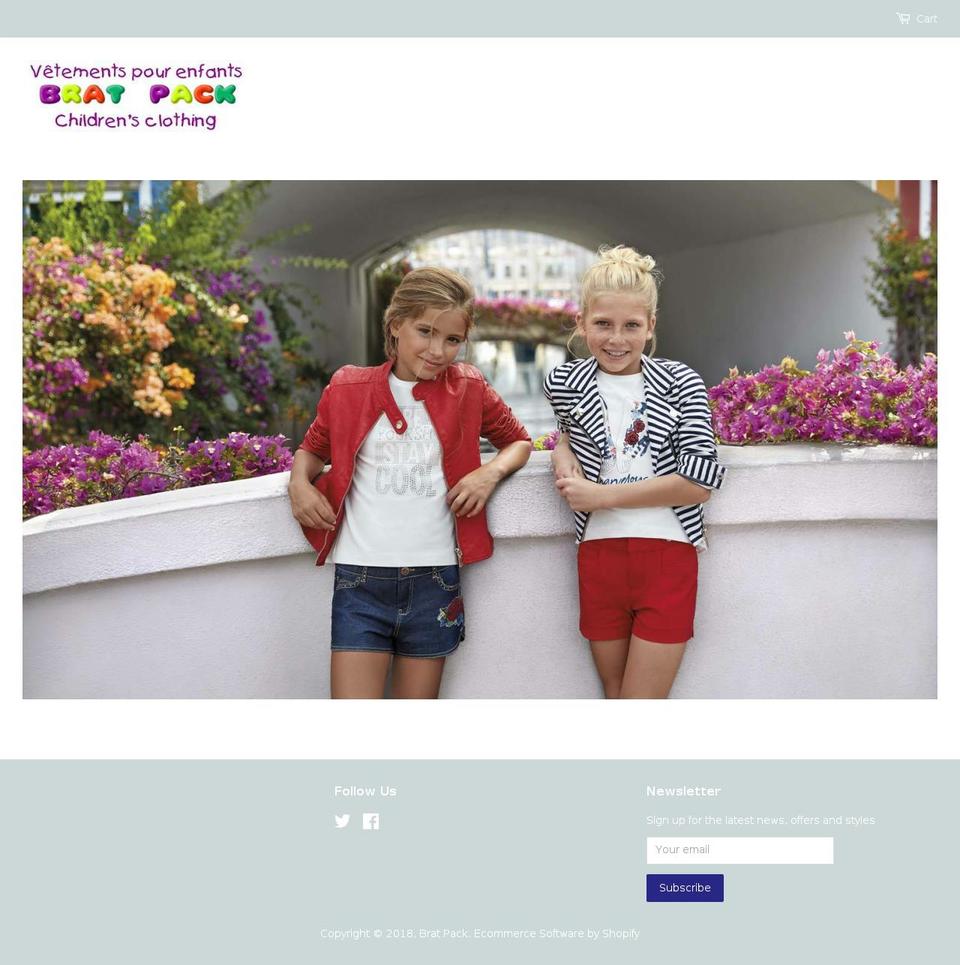 bratpack.ca shopify website screenshot