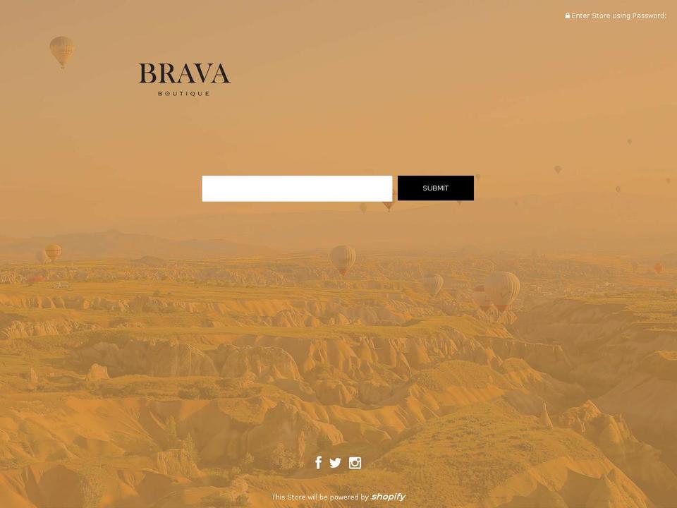 bravaboutique.com shopify website screenshot