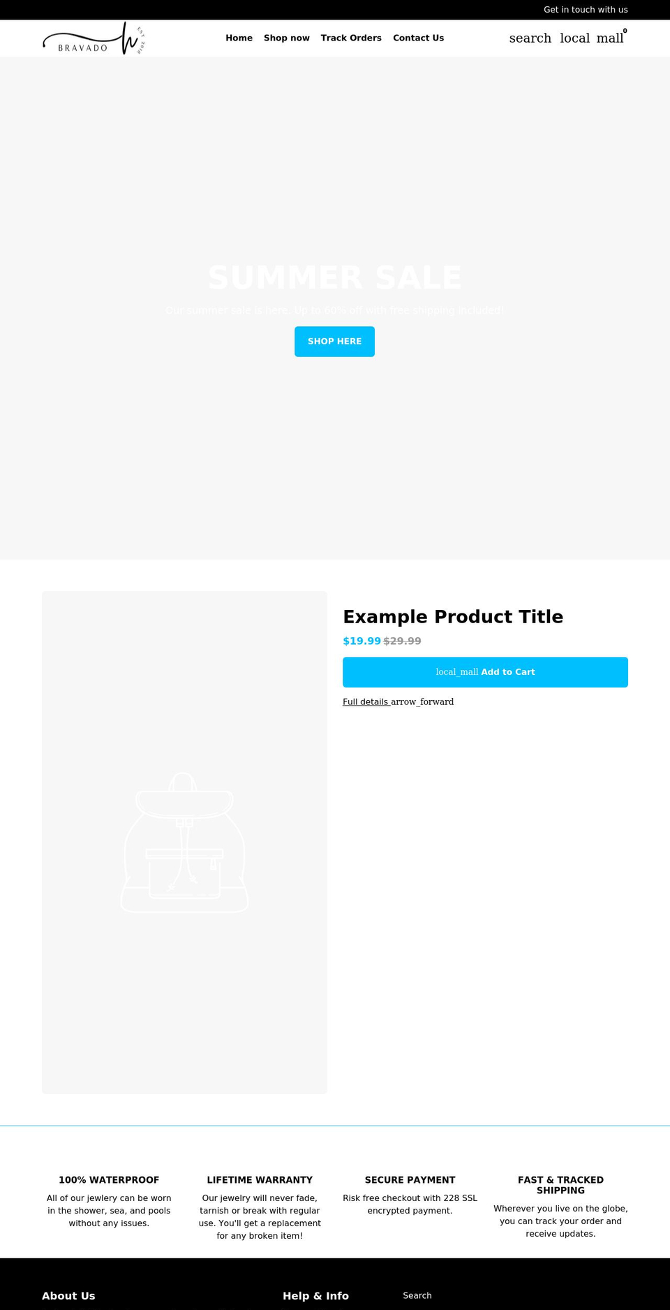 bravadoo.com shopify website screenshot