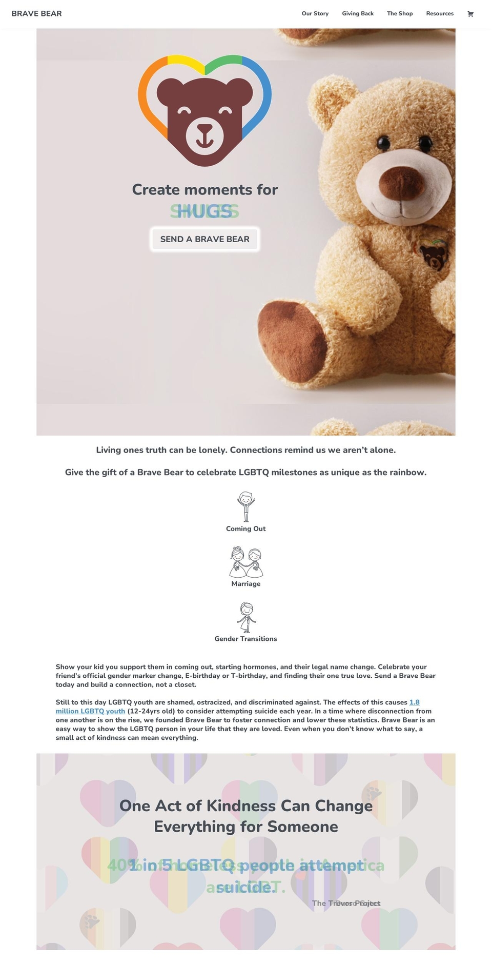 bravebearpride.com — Shopify storefront screenshot