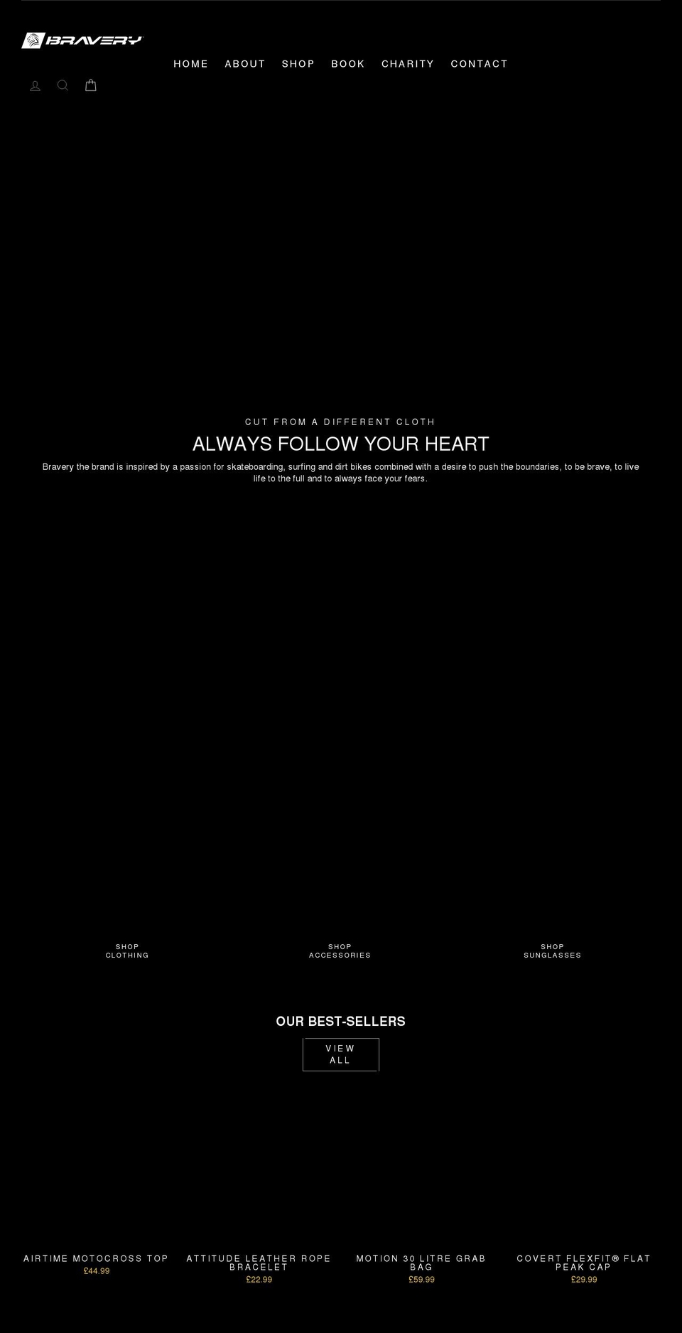 bravery.org.uk shopify website screenshot