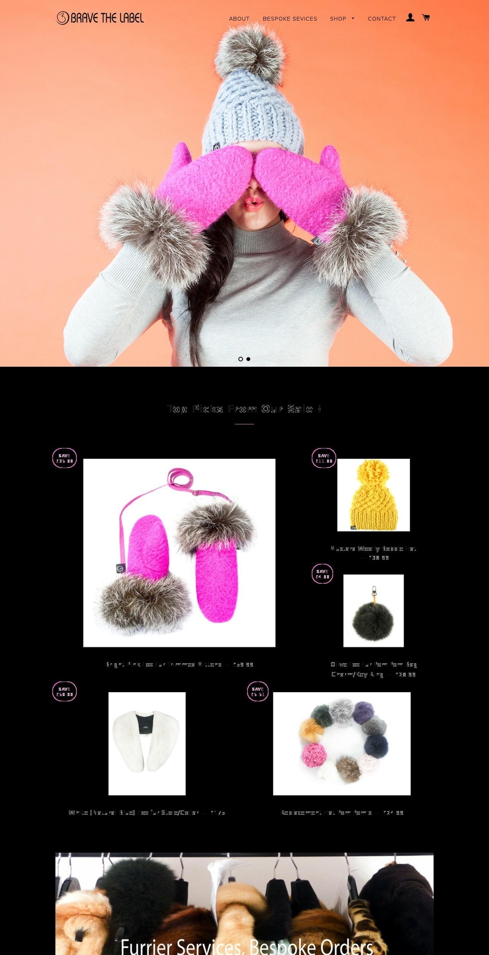 bravethelabel.com shopify website screenshot