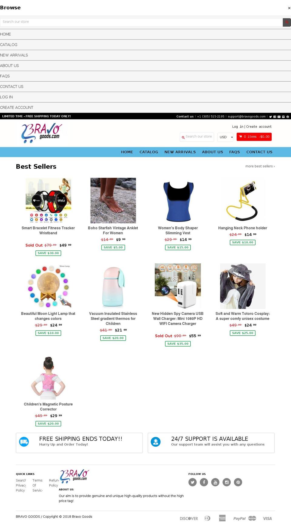 bravogoods.com — Shopify storefront screenshot