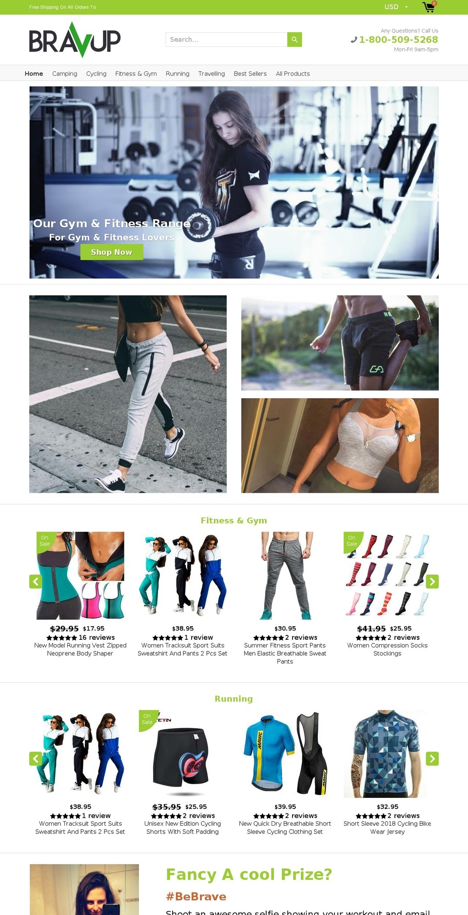 bravup.com — Shopify storefront screenshot