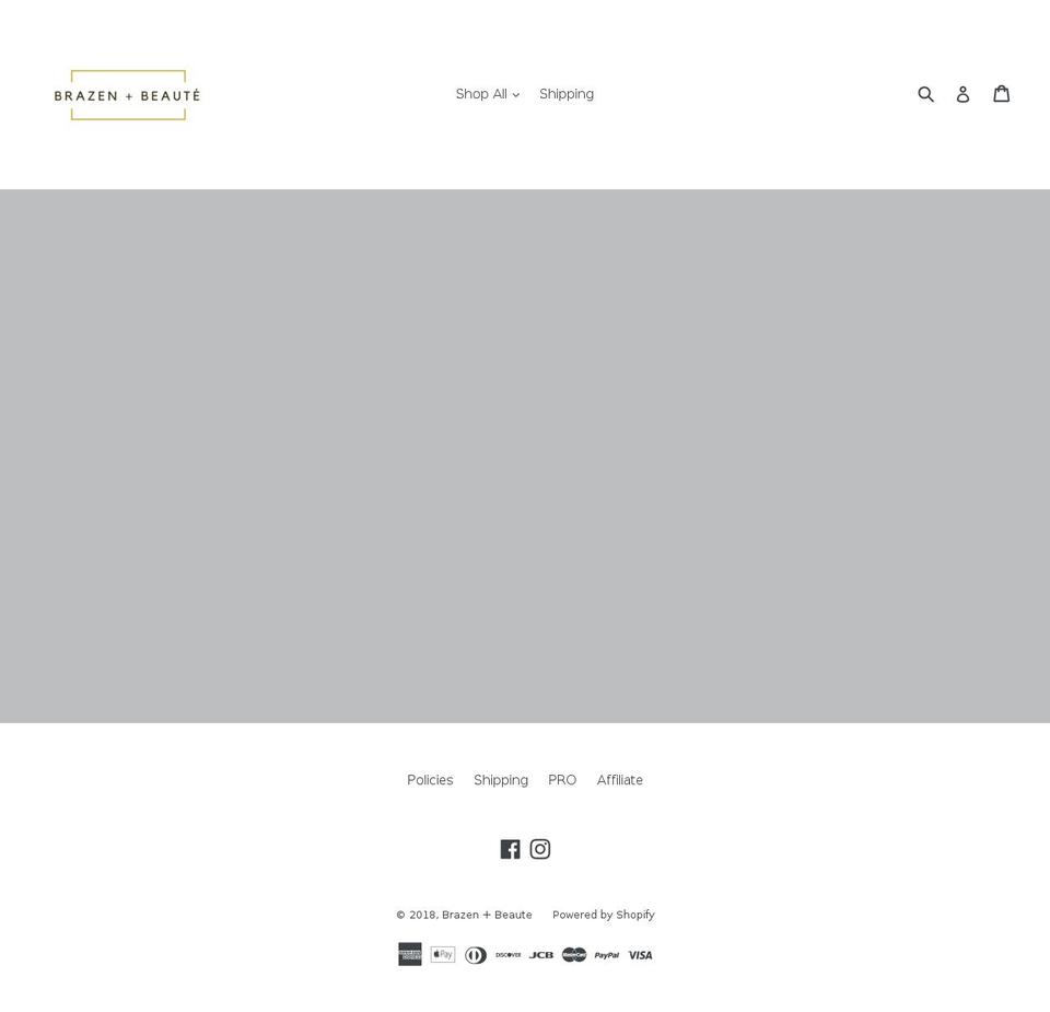 brazenandbeaute.com — Shopify storefront screenshot