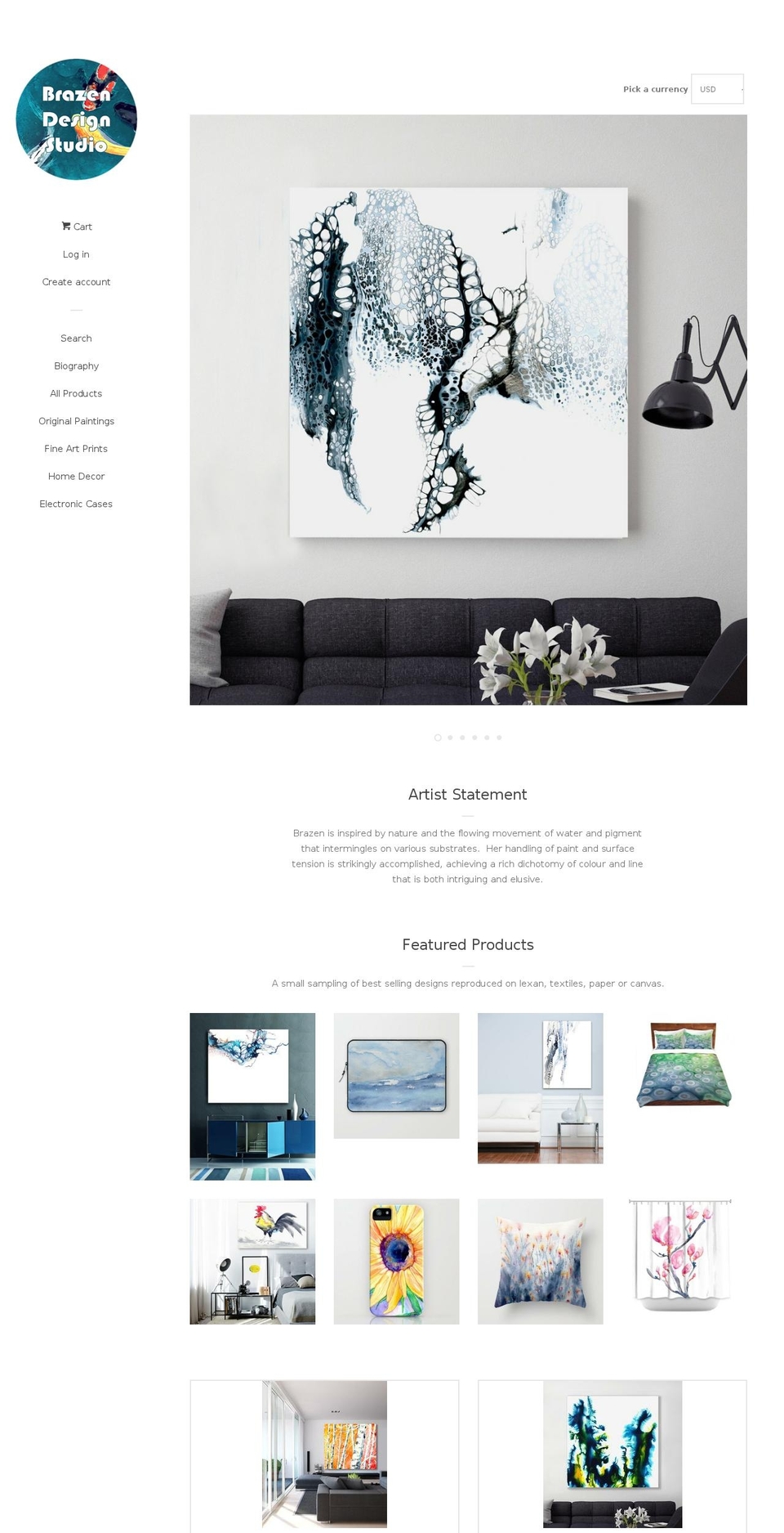 brazendesignstudio.ca shopify website screenshot